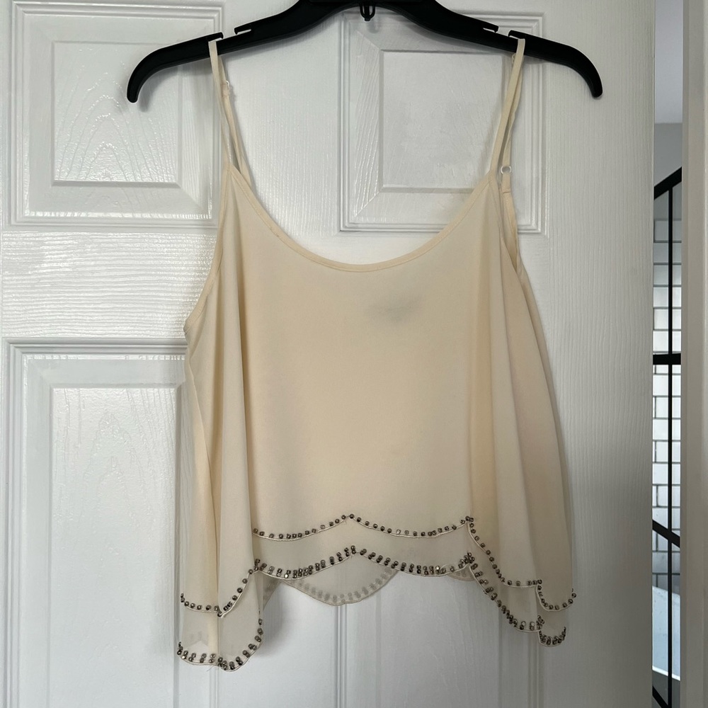 Cream cropped top
